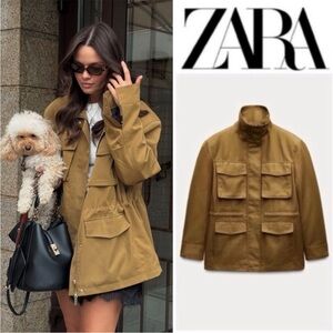 NWOT ZARA COLLECTION Pocket Jacket Water Repellent Barn/Utility Jacket Size M